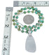 Sterling Silver Turquoise Pendant Bead Native American Necklace Set JX124551